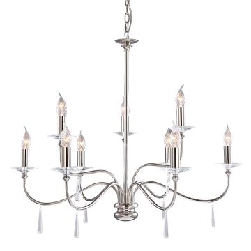 Elstead Lighting FINSBURY PARK FP9-POL-NICKEL Lustre 9x60W/E14
