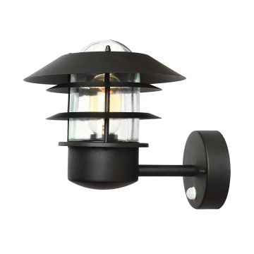 Elstead Lighting HELSINGOR HELSINGOR-PIR-BK Applique murale 1x60W/E27 IP44