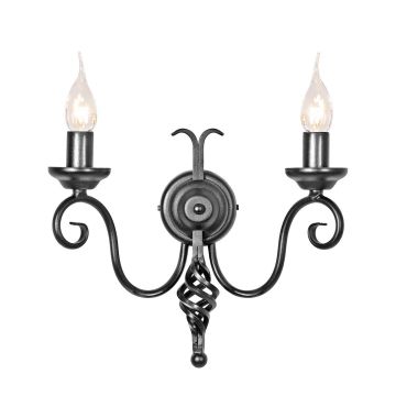 Elstead Lighting HARLECH HR2A-BLACK Applique murale 2x60W/E14