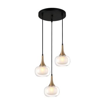 Italux KONILA PND-99709-3A-BRO-CL Suspension lumineuse 3x10W/G9 IP20
