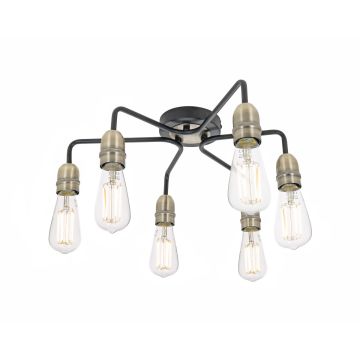 Dar Lighting Kiefer KIE0622 Lampe de plafond 6x60w/e27 ip20