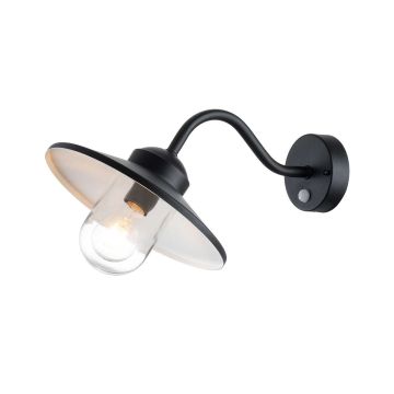 Elstead Lighting Klampenborg KLAMPENBORG-PIR-BK Applique murale 1x60W/E27 IP44