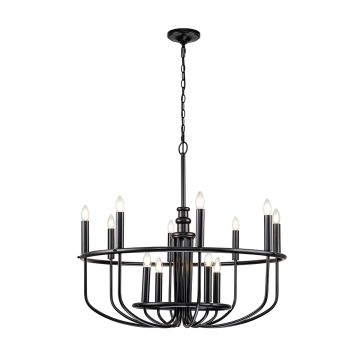 Kichler Capitol Hill KL-CAPITOL-HILL12-BLK Lustre 12x40 W/E14