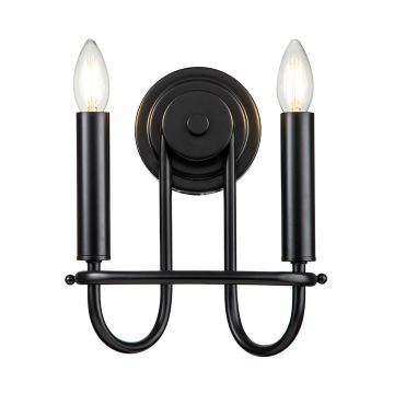Kichler Capitol Hill KL-CAPITOL-HILL2-BLK Applique murale 2x40 W/E14