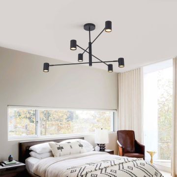 Light Prestige Snow LP-731/6P BK Lampe de plafond 6x50W/GU10 IP20