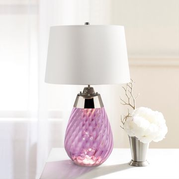 Elstead Lighting LENA LARGE LENA-TL-L-PLUM-OWSS Lampe de table 1X7W/GU10+1x60W/E27