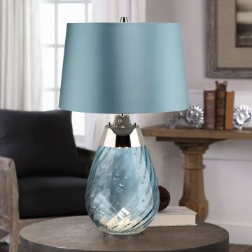 Elstead Lighting LENA LENA-TL-L-BLUE Lampe de table 1x60W/E27+7W/GU10 3000K 620LM