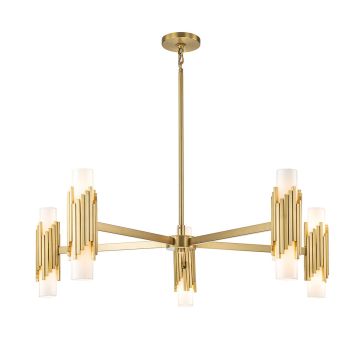 Elstead Lighting Marvele MARVELE10-AB-OPAL Lustre 10x40W/E14 IP20