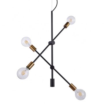 Italux EDMOND MD-BR-262002-D4-G/B Suspension lumineuse 4x60W/E27