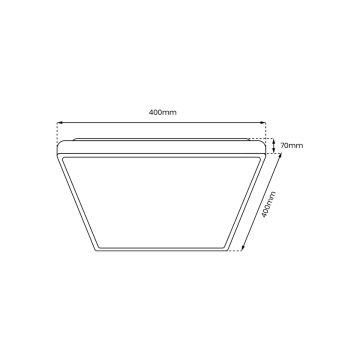 Milagro QUADRO ML7928 Plafonnier 1x38W/LED 3000K-6000K 4000lm IP20