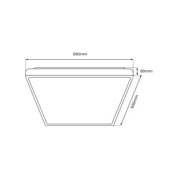Milagro QUADRO ML7932 Plafonnier 1x66W/LED 3000K-6000K 7050lm IP20