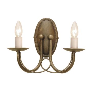 Elstead Lighting MINSTER MN2-BLK-GOLD Applique murale 2x60W/E14