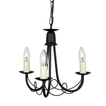 Elstead Lighting MINSTER MN3-BLACK Lustre 3x60W/E14