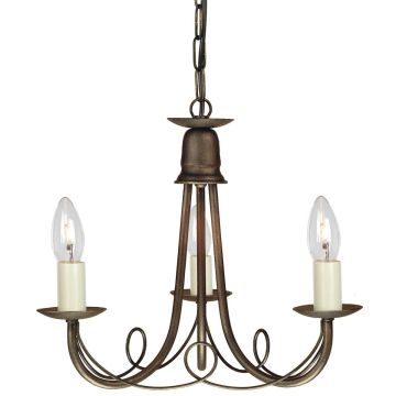 Elstead Lighting MINSTER MN3-BLK-GOLD Lustre 3x60W/E14