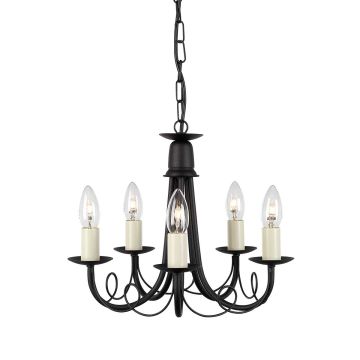 Elstead Lighting MINSTER MN5-BLACK Lustre 5x60W/E14