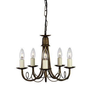 Elstead Lighting MINSTER MN5-BLK-GOLD Lustre 5x60W/E14