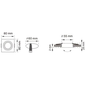 Zuma Line FINN OB2211CL02-B Spot encastré 1x50W/GU10