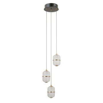Italux Alani PND-34375-3-BK Suspension lumineuse 3x15W/LED 3000K 1170lm IP20