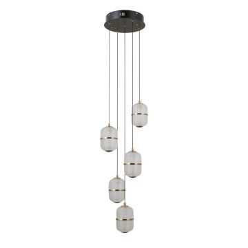Italux Alani PND-34375-5-BK Suspension lumineuse 5x28W/LED 3000K 2184lm IP20