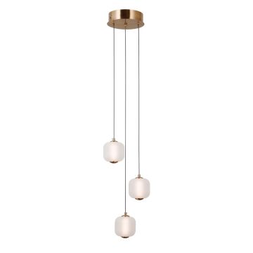Italux Ganti PND-34362-3-HBR-OPAL Suspension lumineuse 3x8W/LED 3000K 865lm IP20