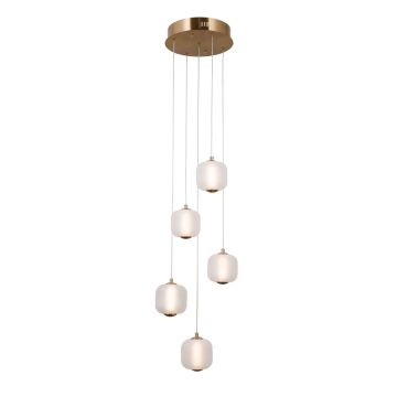 Italux Ganti PND-34362-5-HBR-OPAL Suspension lumineuse 5x12W/LED 3000K 1300lm IP20