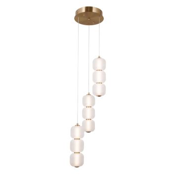 Italux Ganti PND-34362-9-HBR-OPAL Suspension lumineuse 3x20W/LED 3000K 2170lm IP20