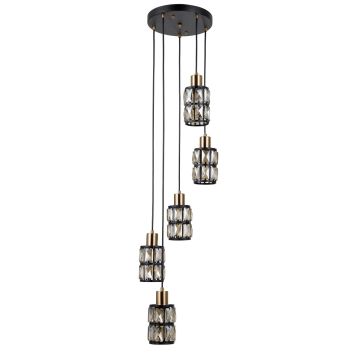 Italux Menfi PND-44236-5-BK-GD Suspension lumineuse 5x40W/E27 IP20