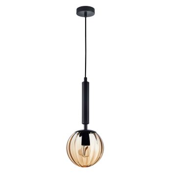 Italux RAVENA PND-2324-1 BK+AMB Suspension lumineuse 1x10W/E27 IP20