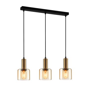 Italux SANTIA PND-65342-3-BRO+AMB Suspension lumineuse 3x40W/E27 IP20