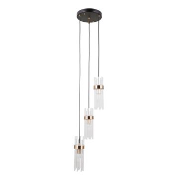 Italux Taraso PND-40760-3-BK-HBR Suspension lumineuse 3x40W/E14 IP20