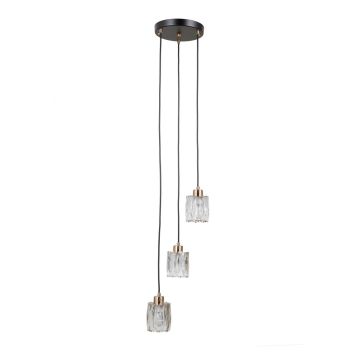 Italux Torno PND-40813-3R-BK-HBR Suspension lumineuse 3x40W/E14 IP20