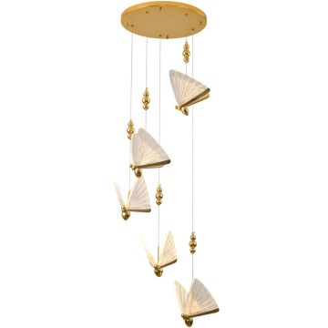 Step Into Design BEE LAMP MP0090-5 gold Suspension lumineuse 5x20W/LED 3000K 1600 lm IP20
