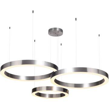 Step Into Design CIRCLE 3in1 ST-8848-60+60+80 nickel Suspension lumineuse 3x85W/LED 3000K 8075lm IP20