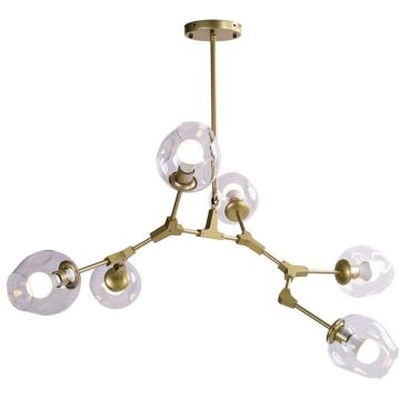 Step Into Design MODERN ORCHID ST-1232-6 GOLD transparent Lampe de plafond 6x60W/E27 IP20