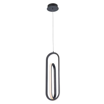 Quintiesse Demark QN-DEMARK-1P-BK Suspension lumineuse 1x28W/LED 3000K 1000lm IP20