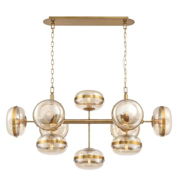 Quintiesse Nottingham QN-NOTTINGHAM-10LP-AB Suspension lumineuse 10x40W/E27 IP20
