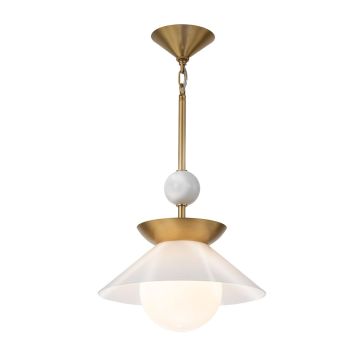 Quintiesse Saucer QN-SAUCER-1P-M-AB-OPAL Suspension lumineuse 1x40W/E27 IP20