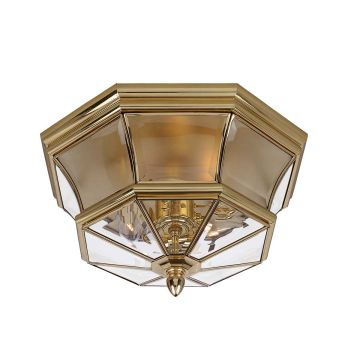Quoizel NEWBURY QZ-NEWBURY-F-PB Plafonnier 3x40W/E14 IP44