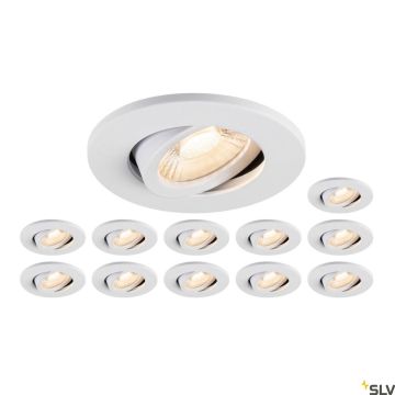 SLV UNIVERSAL DOWNLIGHT 1007274 Spot encastré 1x8W/LED 2700K|3000K|4000K|6500K 560lm|610lm|680lm|640lm IP20