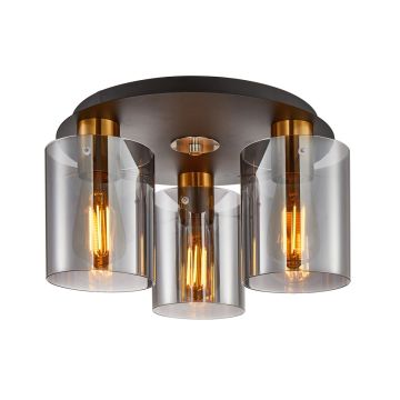 Italux Sardo SPL-5581-3SC-BRO-SG Plafonnier 3x40W/E27 IP20