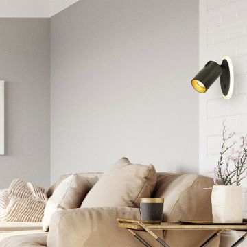 Light Prestige Parma LP-0612/1WS BK Applique murale 1x50W/GU10 3000K|4000K|6000K IP20