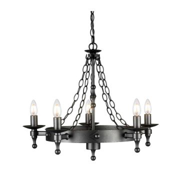 Elstead Lighting WARWICK WR5-GRAPHITE Lustre 5x60W/E14