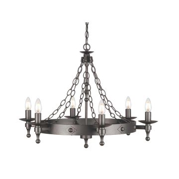 Elstead Lighting WARWICK WR6-GRAPHITE Lustre 6x60W/E14
