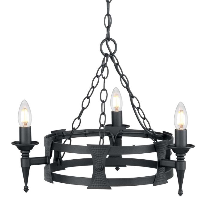 Elstead Lighting-SAXON-SAX3-BLK-ELSSAX3-BLK